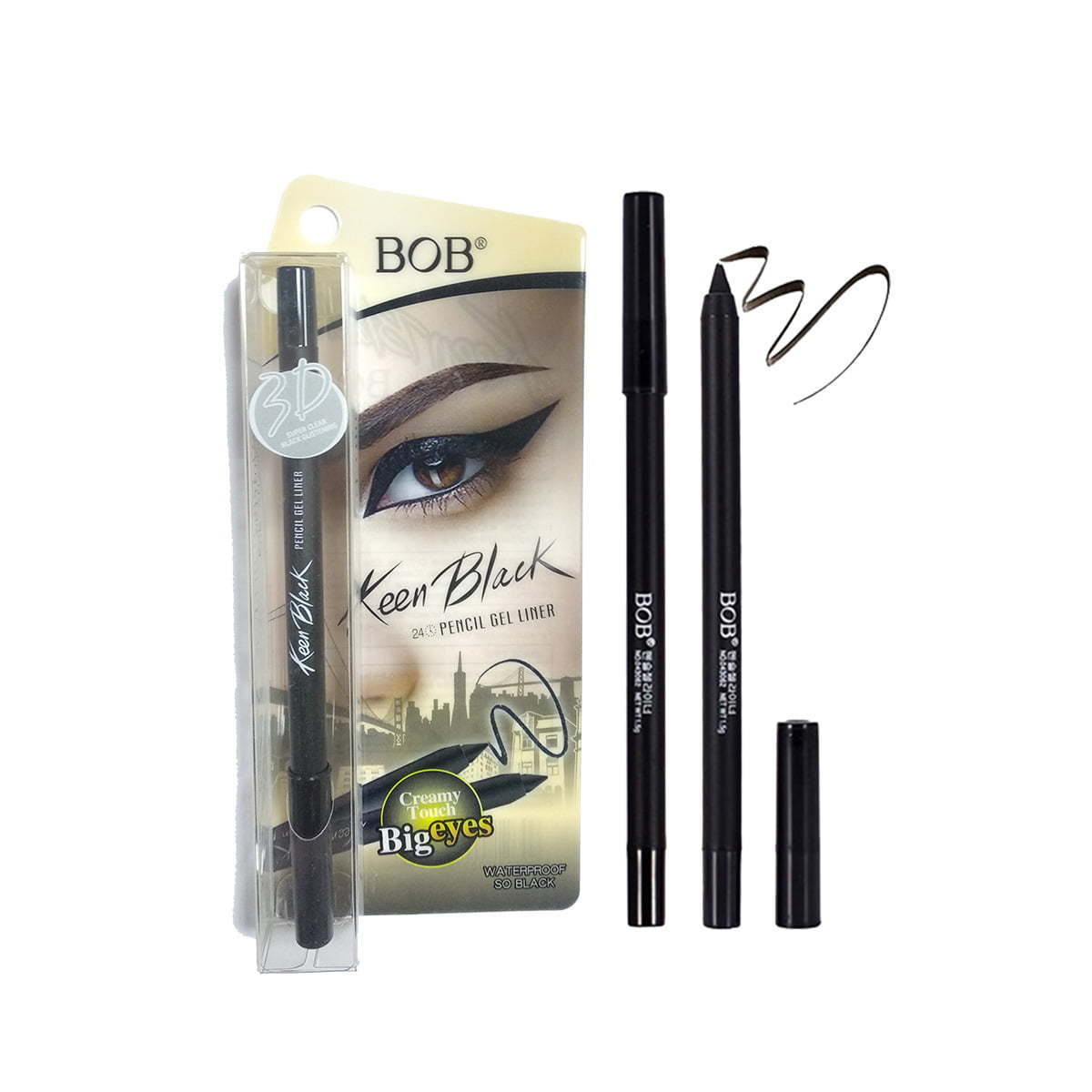 BoB Keen Black Pencil Gel Eyeliner / Kajal