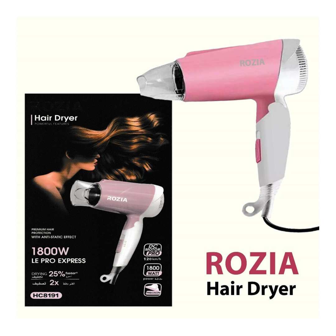Rozia HC-8191 Foldable Ionic Hair Dryer 1800W