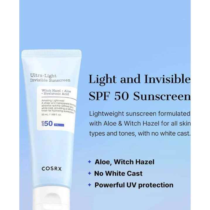 Cosrx Ultra Light Invisible Spf 50 Sunscreen 50ml
