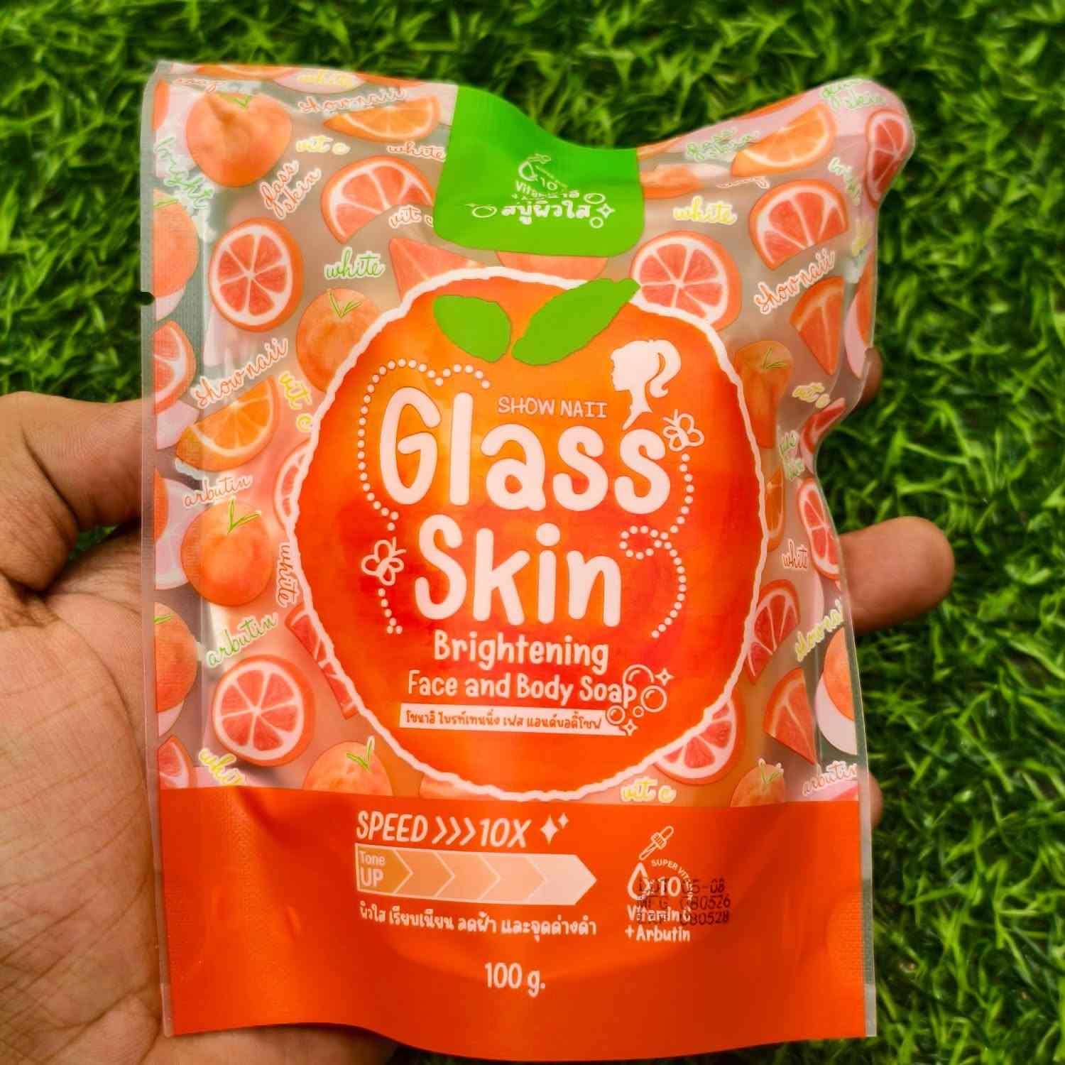 SHOW NAII GLASS SKIN BRIGHTENING FACE AND BODY SOAP 100G