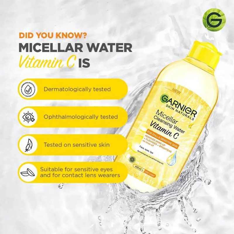 Garnier All In 1 Micellar Water with Vitamin C For All Type Skin Pair up