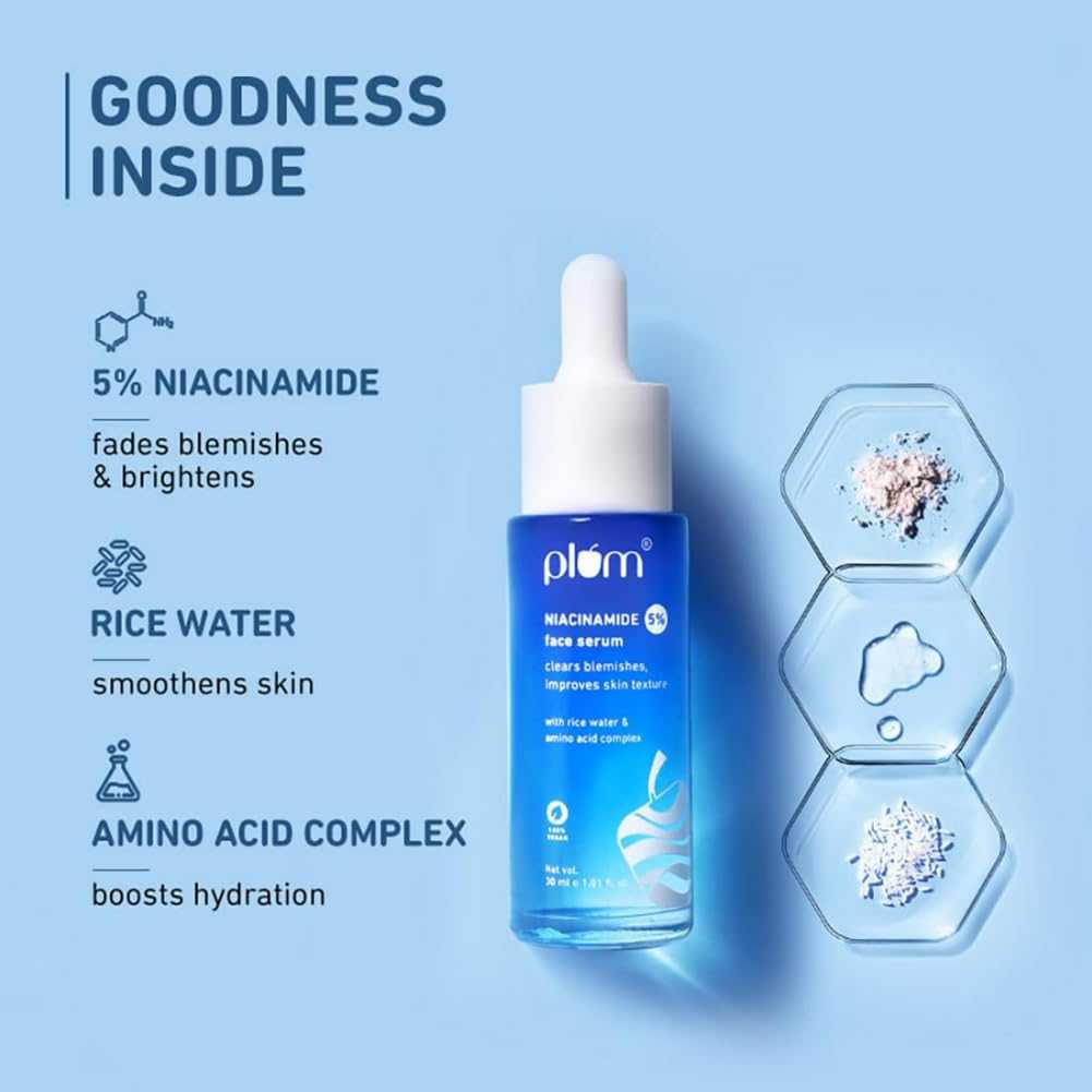 Plum 5% Niacinamide Face Serum With Rice Water (30ml)