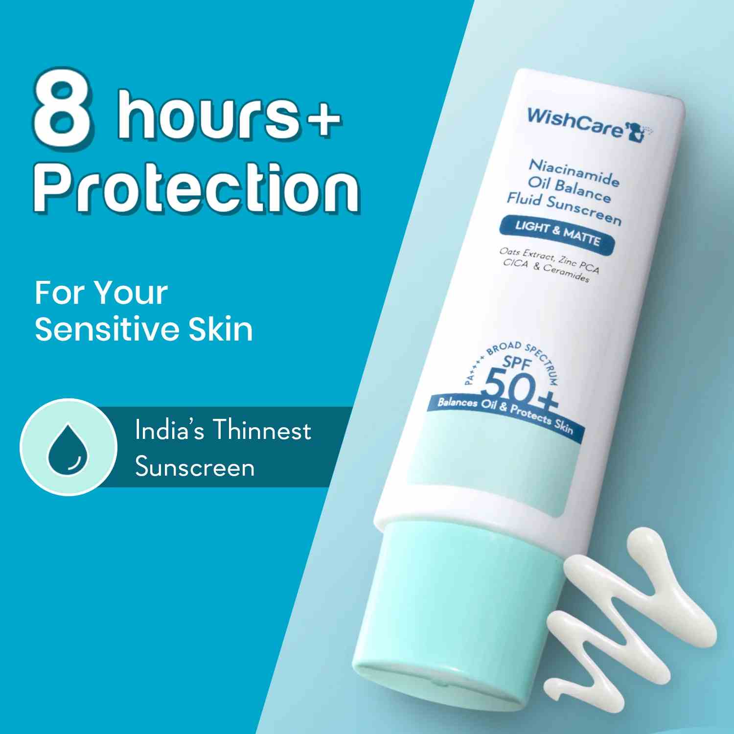 WishCare 5% Niacinamide Oil Balance Fluid Sunscreen SPF 50 PA++++ - 50 g