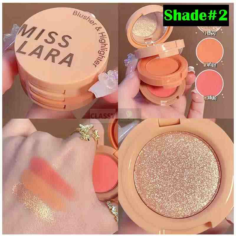 Miss Lara 3 Layer Blusher & Highlighter Shade #2