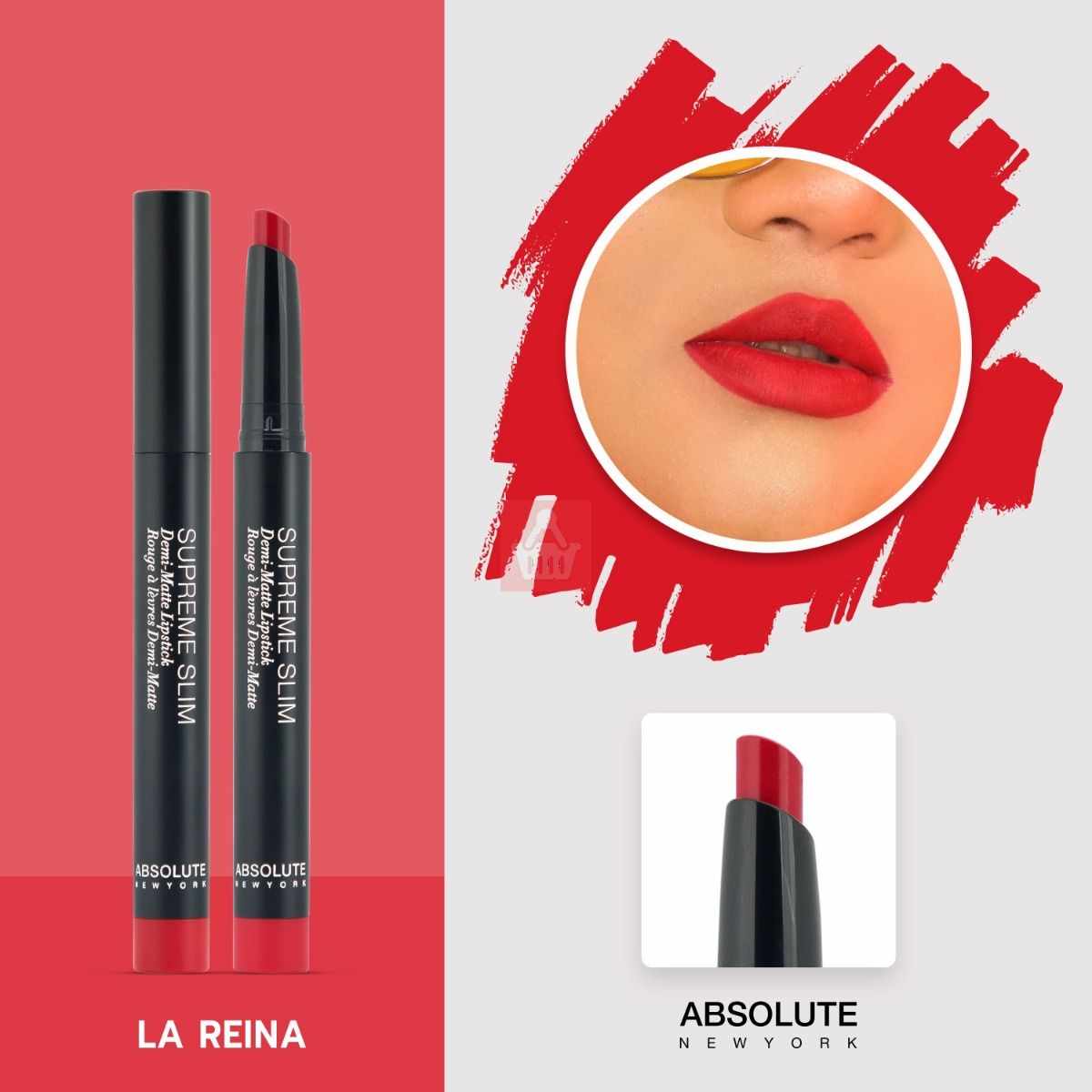 Absolute New York Supreme Slim Demi Matte Lipstick - La Reina