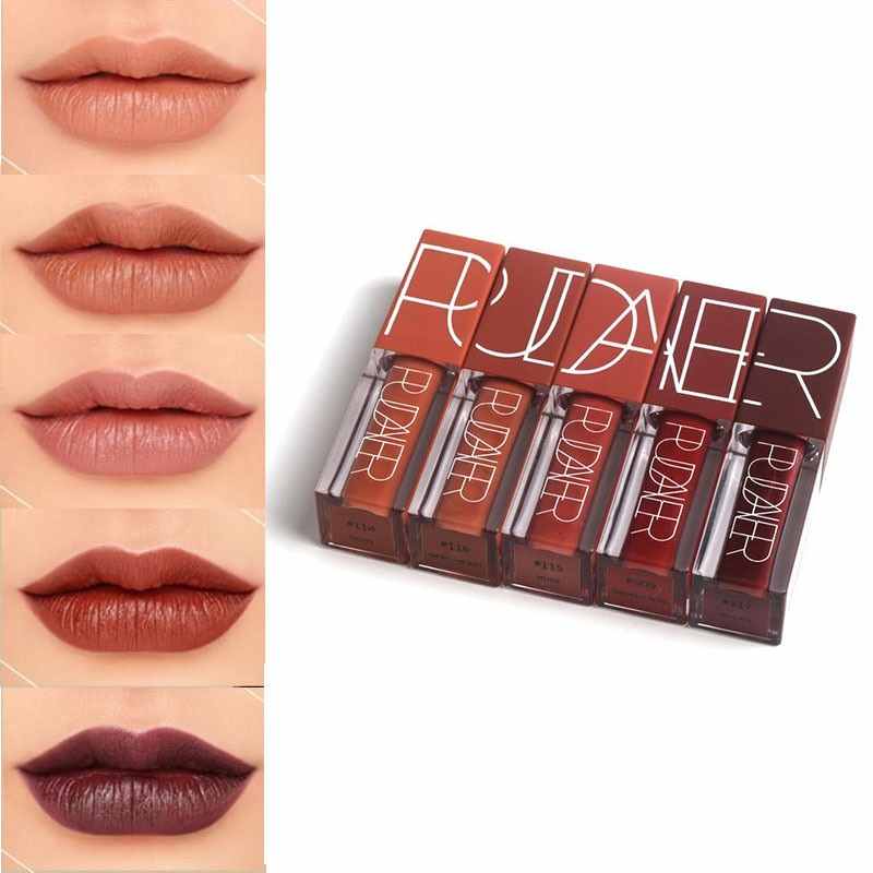 Pudaier 5pcs Waterproof Long Lasting Matte Liquid Lipstick