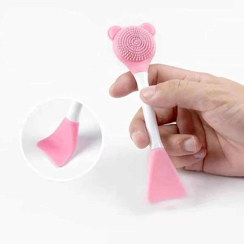 2 in 1 Silicone Face Mask Brush & Face Scrubber Bear Shape