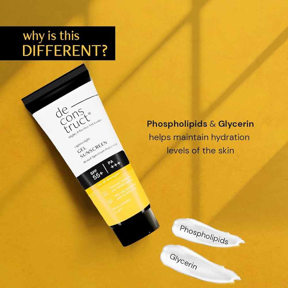 Deconstruct Face Gel Sunscreen SPF 55+ and PA+++ - 50g (Y)