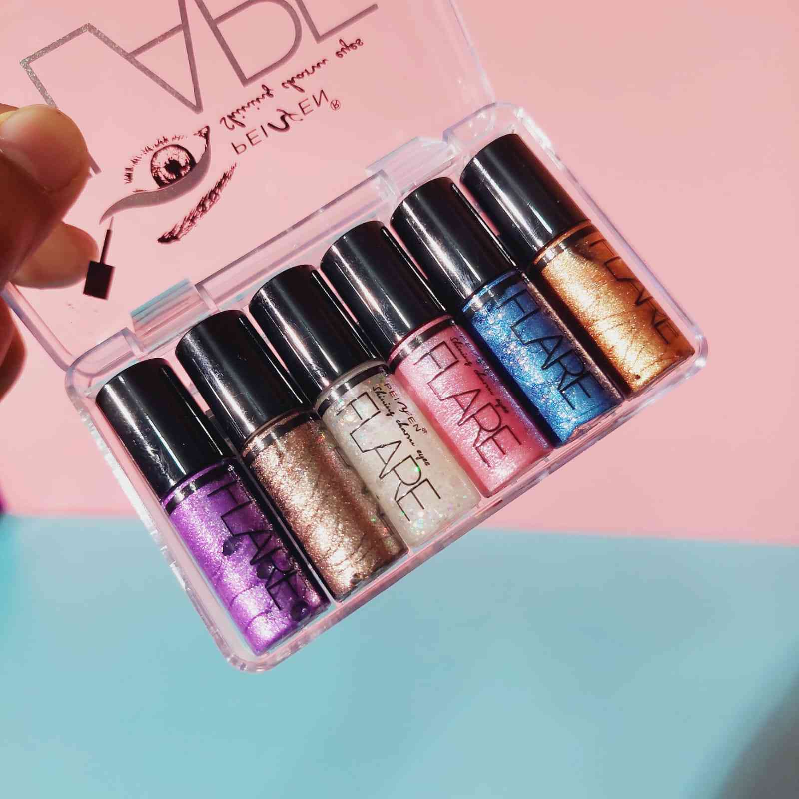 Flare 6 Pcs Glitter Eyeshadow Set B