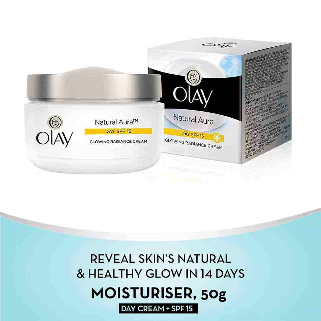 Olay Natural Aura SPF 15 Glowing Radiance Day Cream with Mulberry Extract 50 gm
