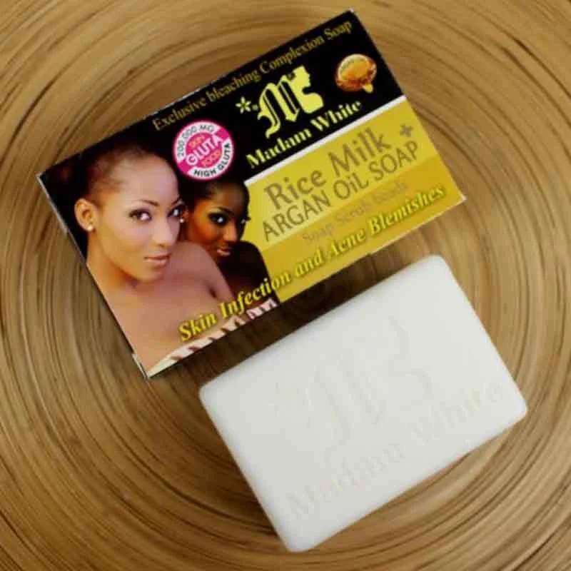 Madam White Rice Milk Argan Oil Soap 160 gm