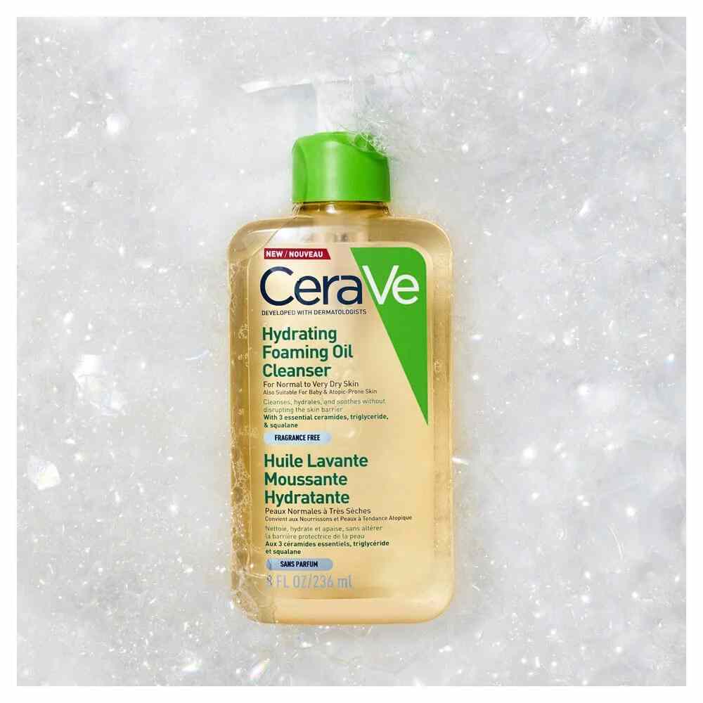 CeraVe Hydrating Foaming Oil Cleanser 236ml- Made on France