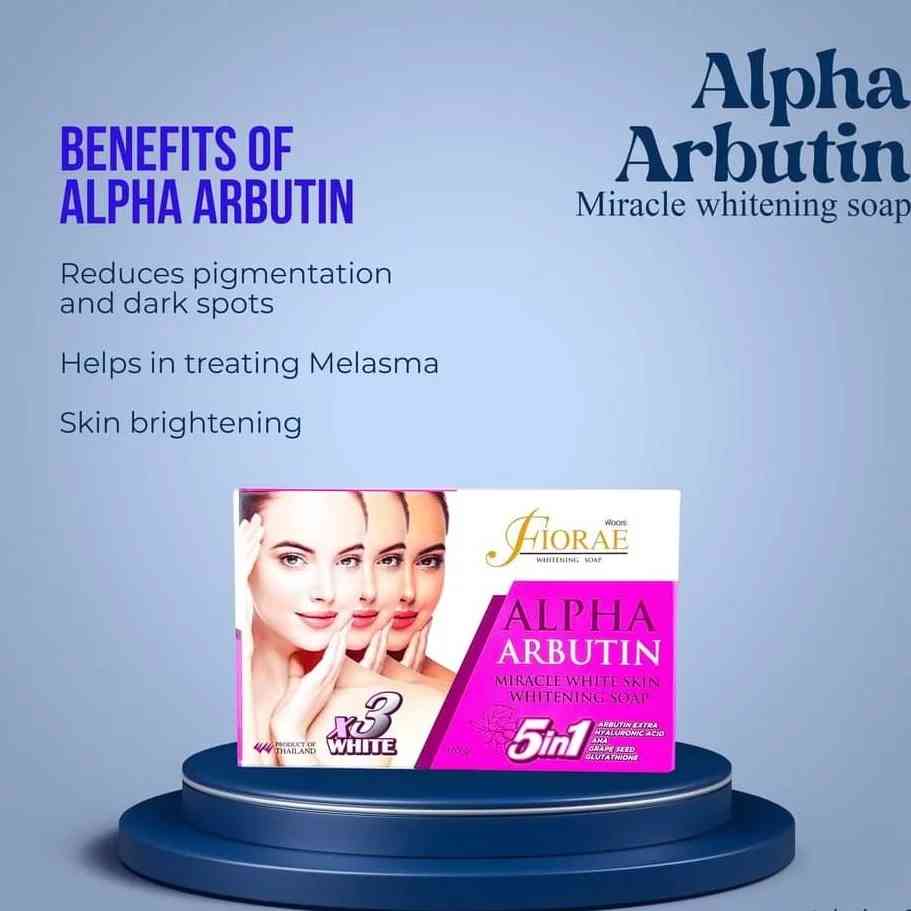 Fiorae alpha arbutin 5 in 1 miracle soap 165 gm
