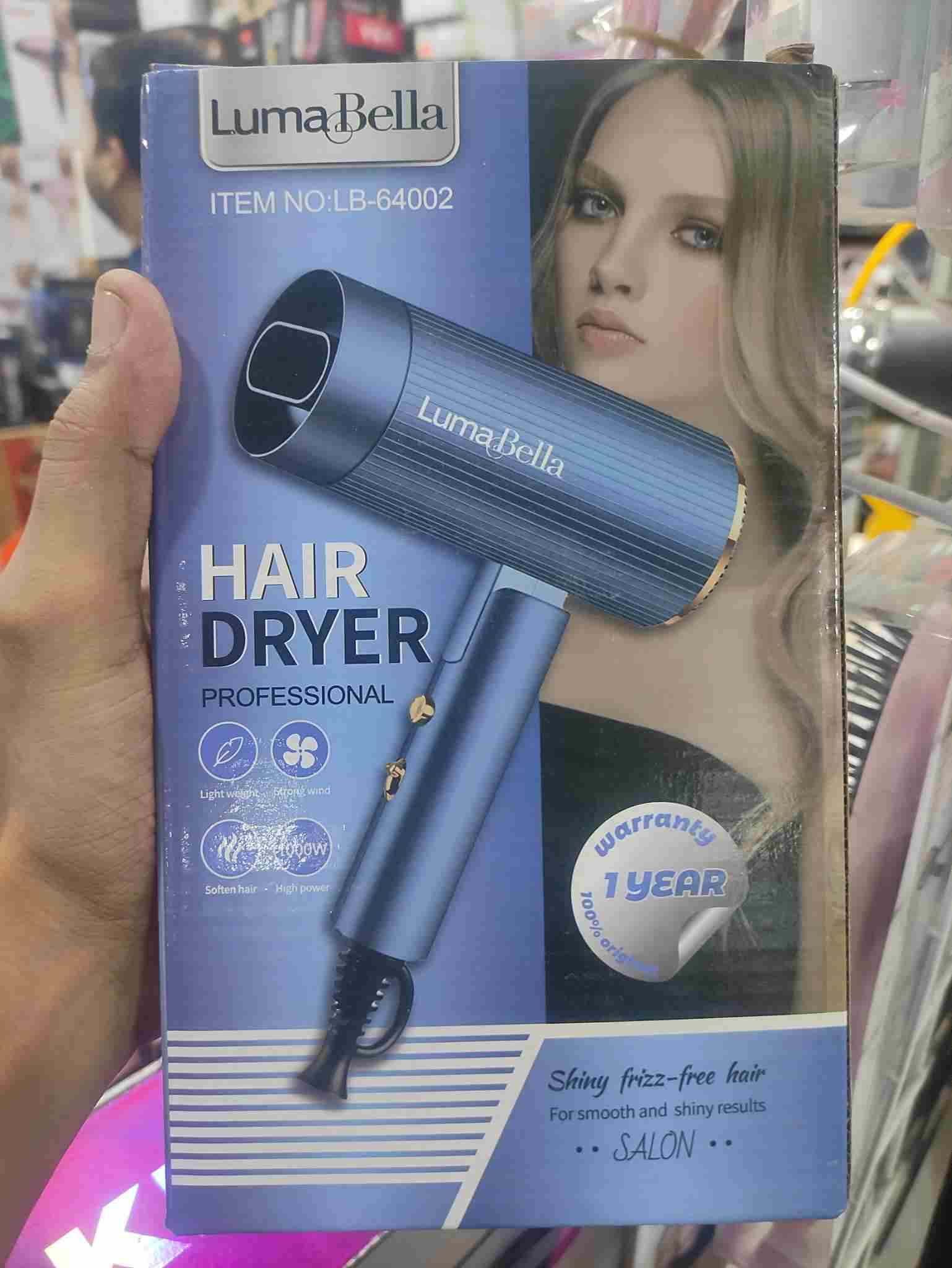 Lumbella 64002 Foldable Ionic Hair Dryer 1000 W