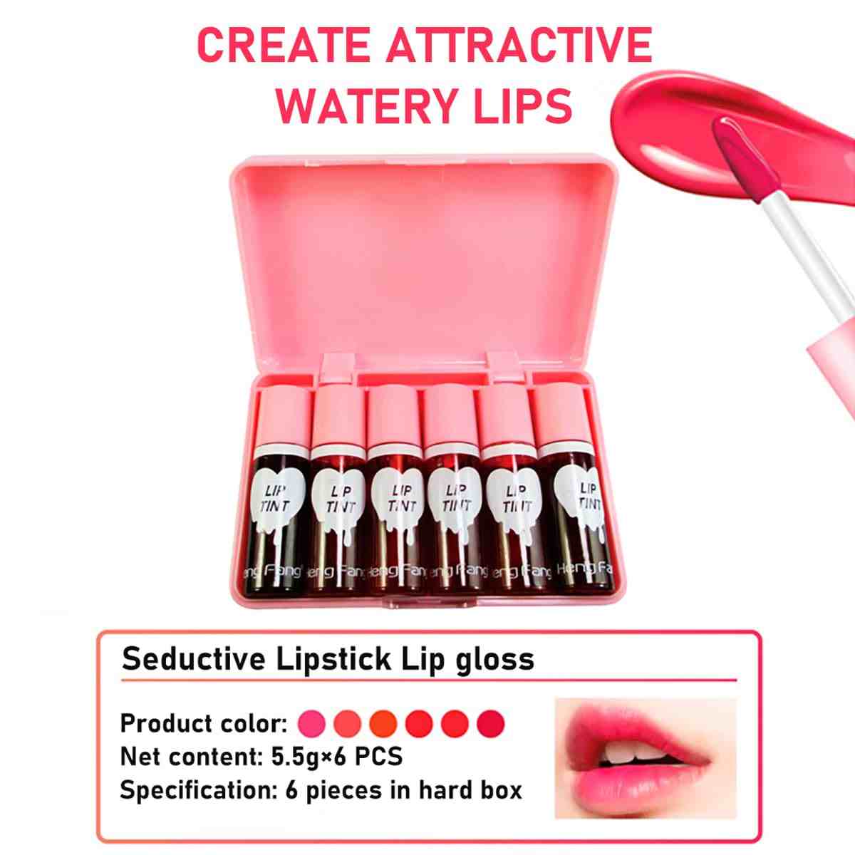 Heng Fang 3D Lip Tint 6 piece set