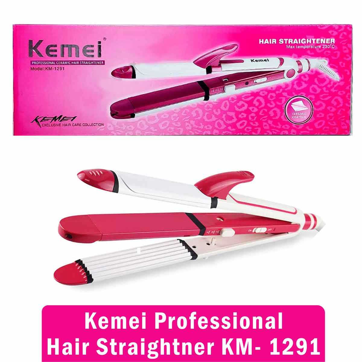 Kemei KM-1291 3 in 1 Hair Straightener
