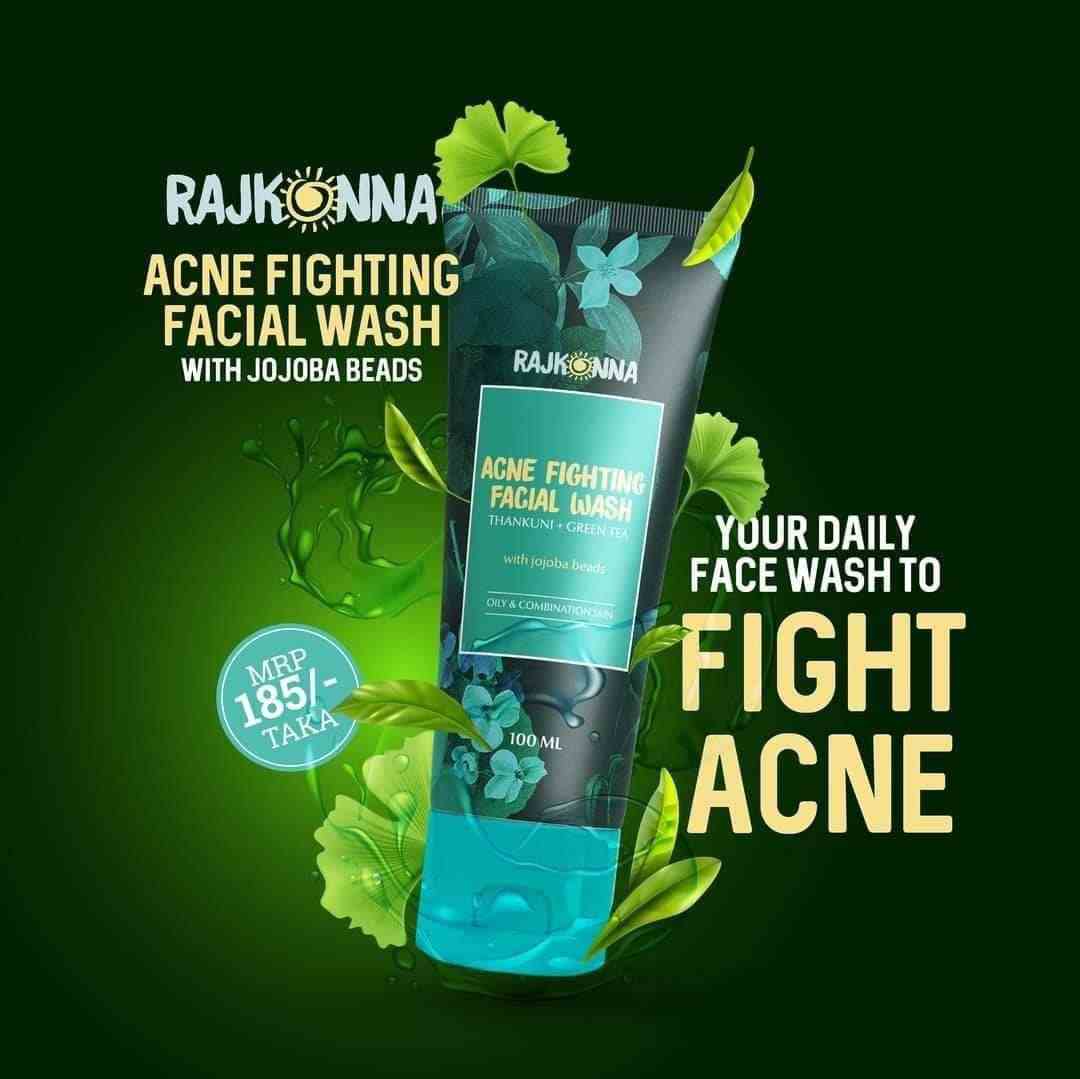 Rajkonna Acne Fighting Facial Wash With Jojoba Beads-100ml