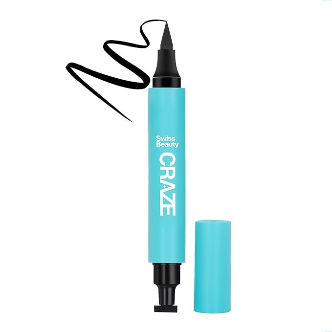 Swiss Beauty Craze Eyeliner And Stamp Duo - Black
