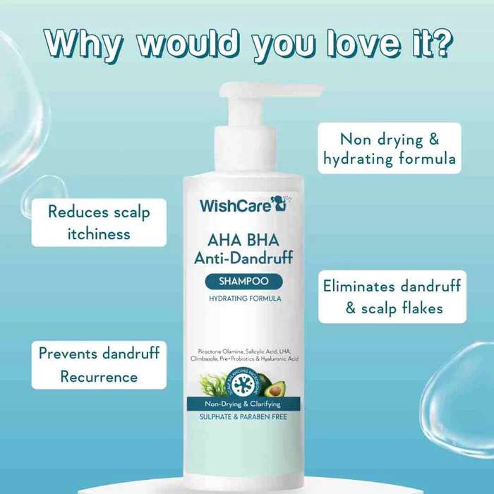 WishCare AHA BHA Anti-Dandruff Shampoo 250m