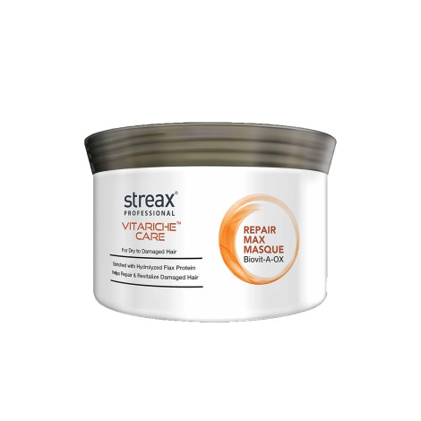 Streax Professional Vitariche Care Repair Max Hair Masque for Dry to Damage Hair 200 gm (O)