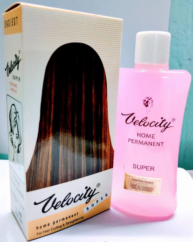 Velocity Home Permanent for Hair Curling and Straightening - 100 ml
