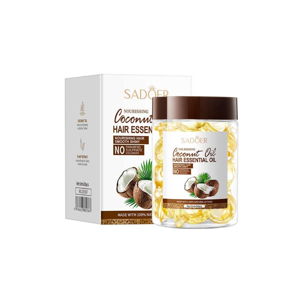 SADOER Nourishing Coconut Hair Essential Oil Capsule – 30pcs