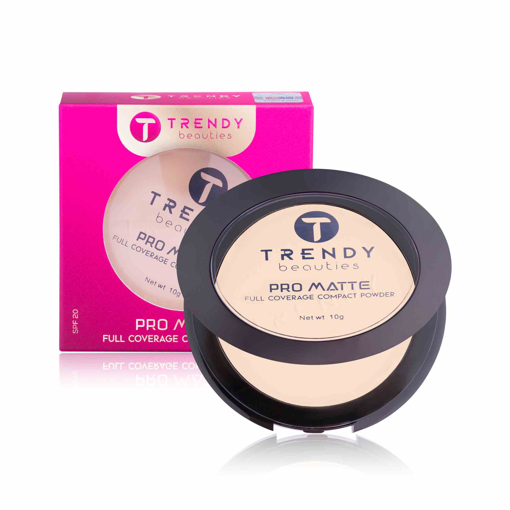 TRENDY beauty Pro Matte Full coverage Compact Powder