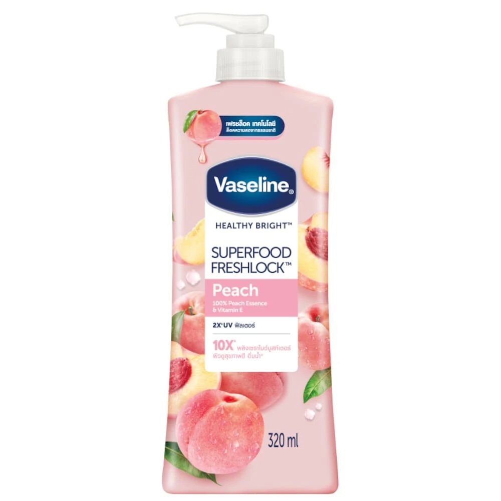 VASELINE Healthy Bright Superfood Freshlock Peach Lotion - 320ml