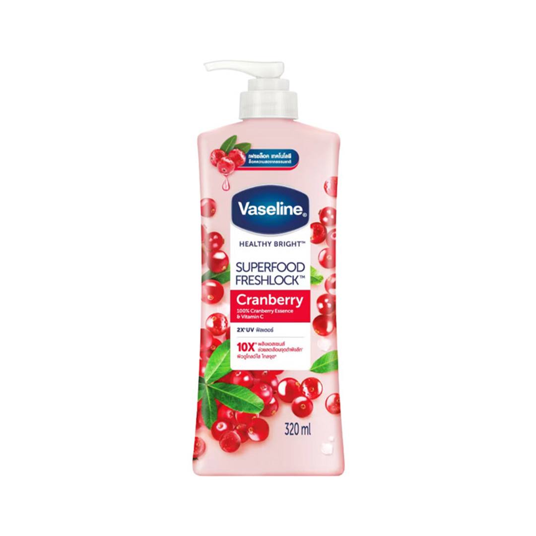 Vaseline Healthy Bright Superfood Freshlock Lotion Cranberry 320 Ml