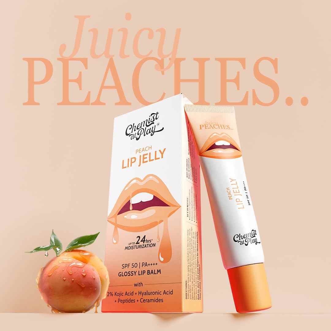 Chemist At Play Ceramides + 2% Kojic Acid Tinted Lip Balm (Peach) | SPF 50, PA++++ 10g