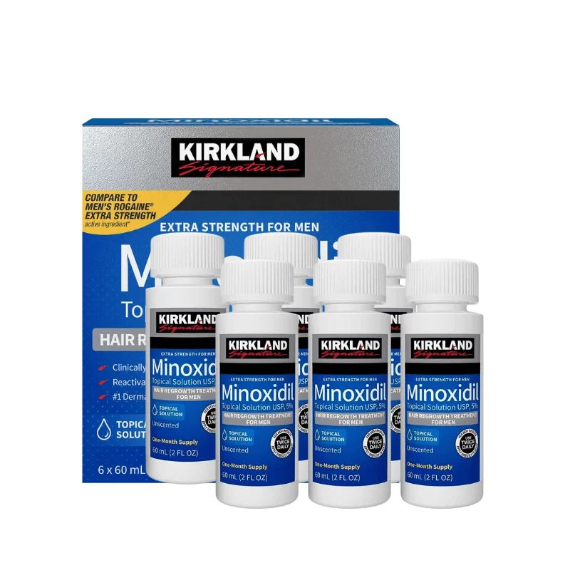 Kirkland Minoxidil 5% Topical Solution (6x60ml-6 months supply)