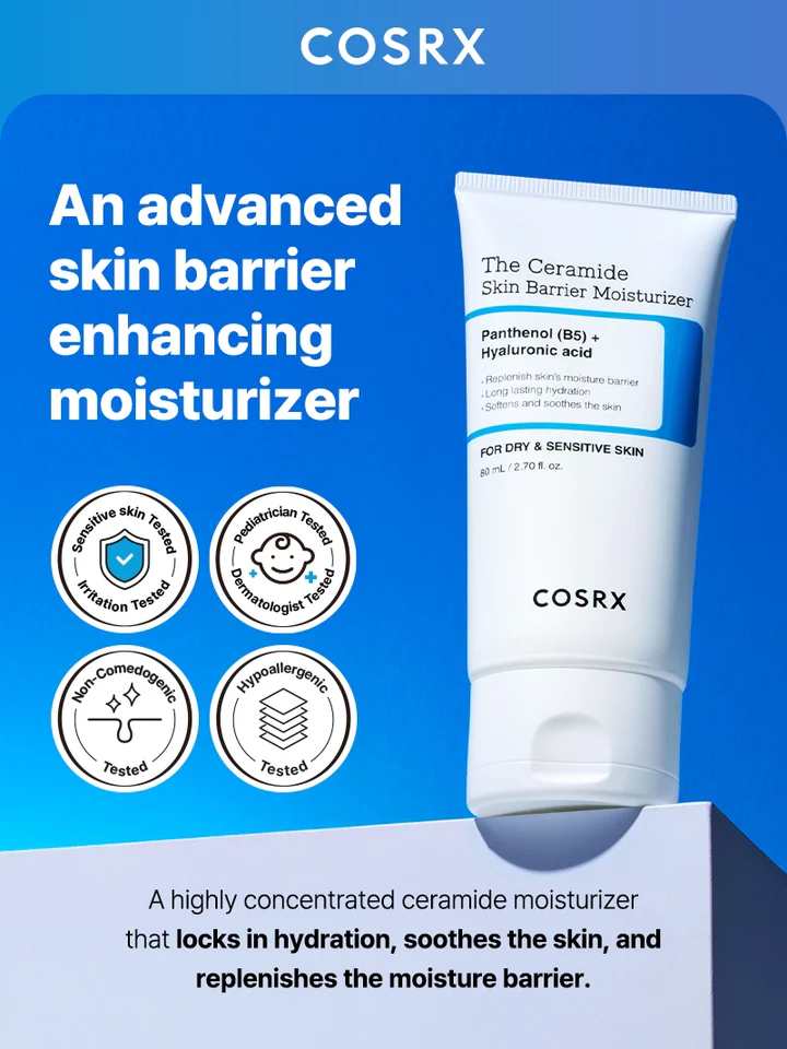 COSRX The Ceramide Skin Barrier Moisturizer for Dry & Sensitive Skin 80ml