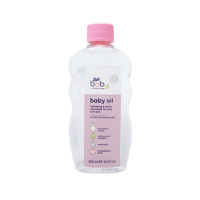 Boots Baby Oil For Hydrating And Easily Absorbed, for Soft Skin 300ML UK