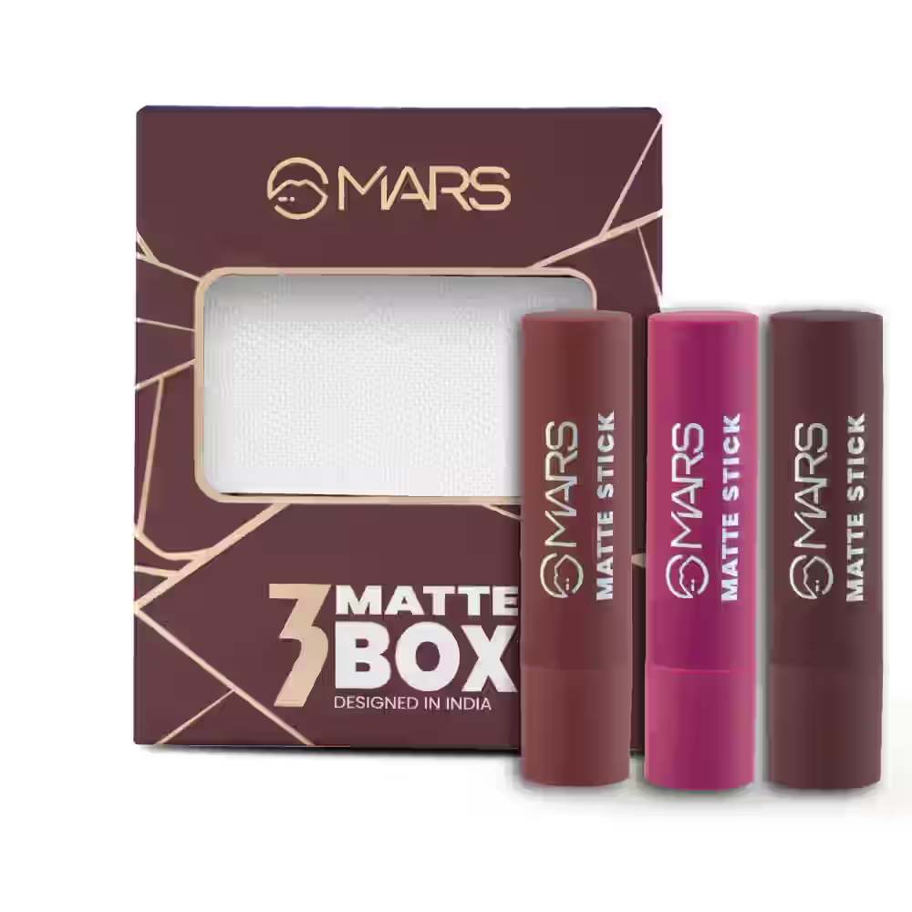 MARS 3 Matte Box Lipsticks Set (Air Rounder-06)