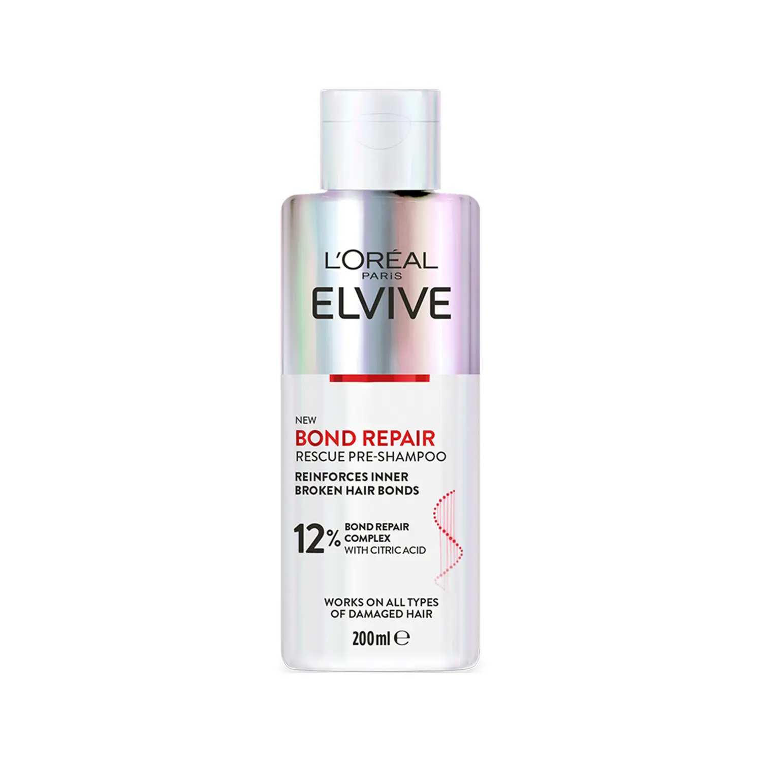 Loreal Paris Elvive Bond Repair Rescue Pre Shampoo with 12% Bond Repair Complex & Citric Acid for All Types of Damaged Hair 200ml