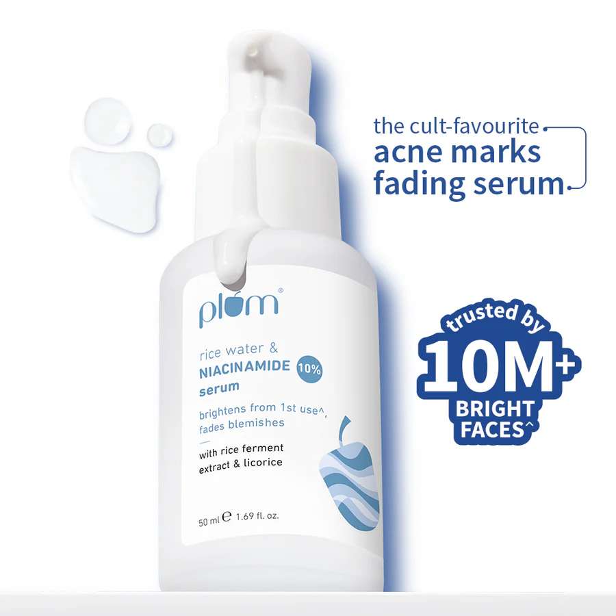 Plum 10% Niacinamide Face Serum with Rice Water - 30 ml