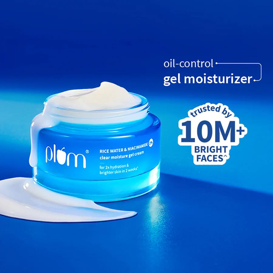 Plum 2% Niacinamide & Rice Water Brightening Gel Moisturizer - 50g