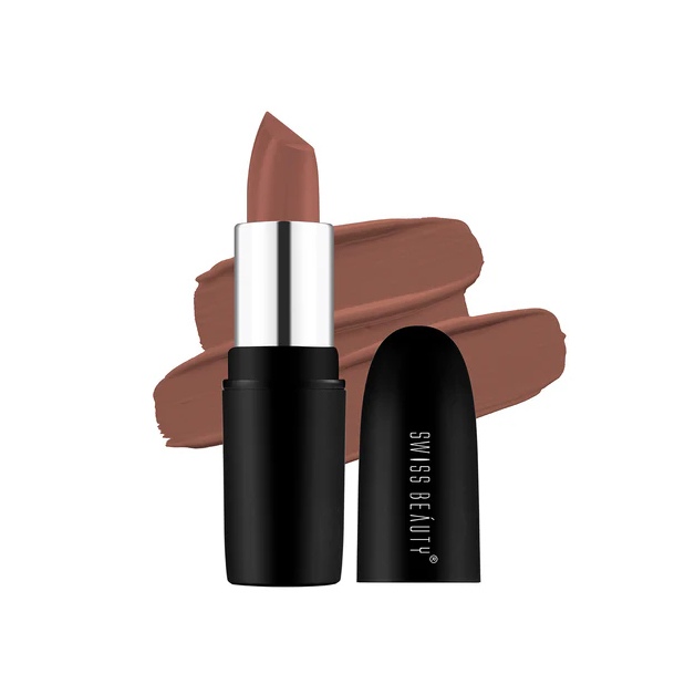 Swiss Beauty Pure Matte Lipstick - Caramel - 214 3.8 gm
