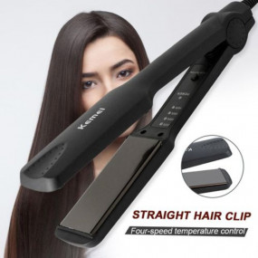 Kemei KM-329 Professional Electric Hair Straightener Flat Iron Clip Styling Tool