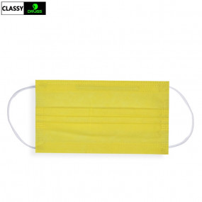 Premium grade surgical 2 layer yellow mask - 5 pcs set