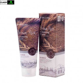 3W CLINIC PURE NATURAL BROWN RICE CLEANSING FOAM - 100ML