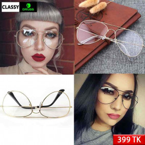 Women's transparent stylish glass