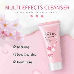 LAIKOU Japan Sakura Foam Cleanser Face Wash Oil Control Brightening Skin Care