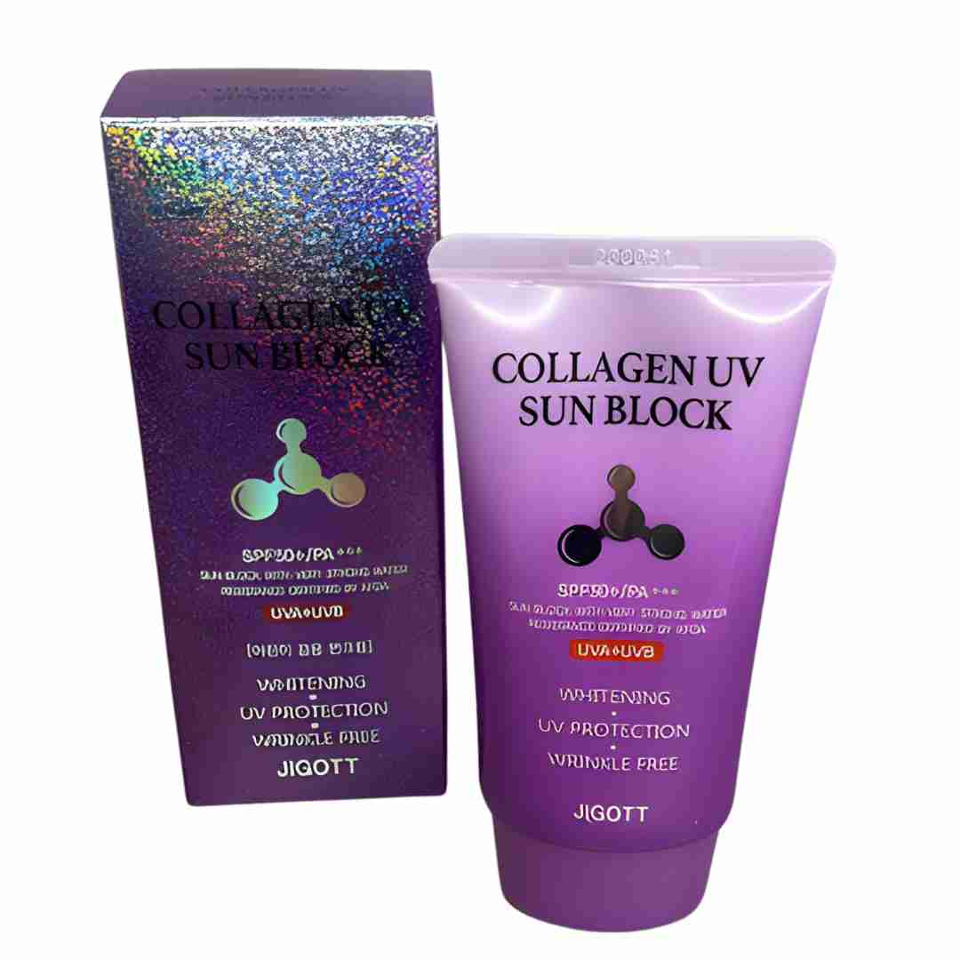 Jigott Collagen Uv Sun Block Cream SPF50+/PA+++ 70ml - Made in Korea