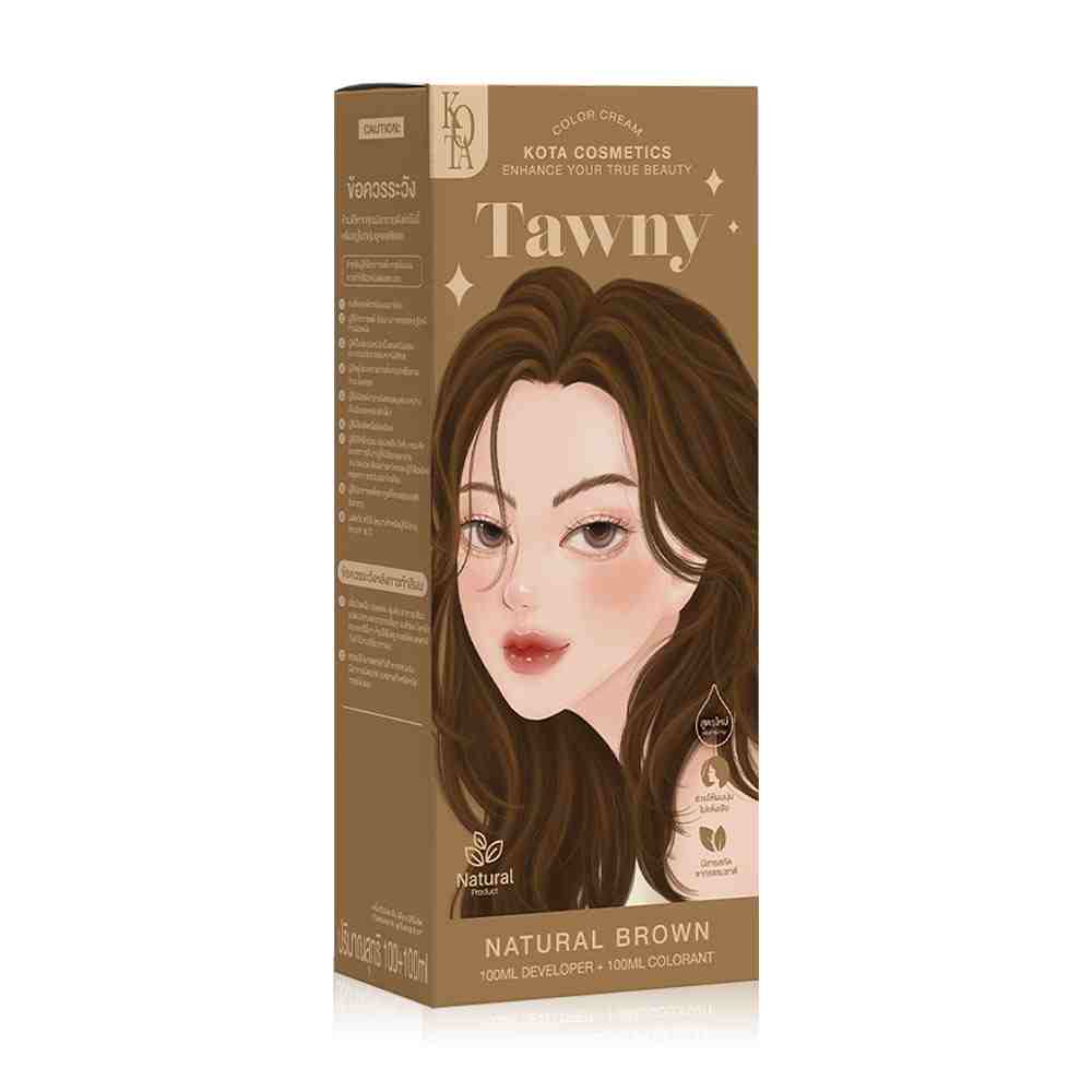 KOTA hair Color Cream Natural brown - Tawny