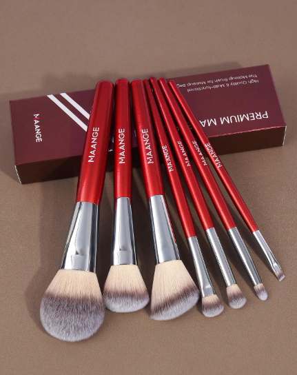 MAANGE 7pcs Professional Facial Makeup Brushs Set (N)