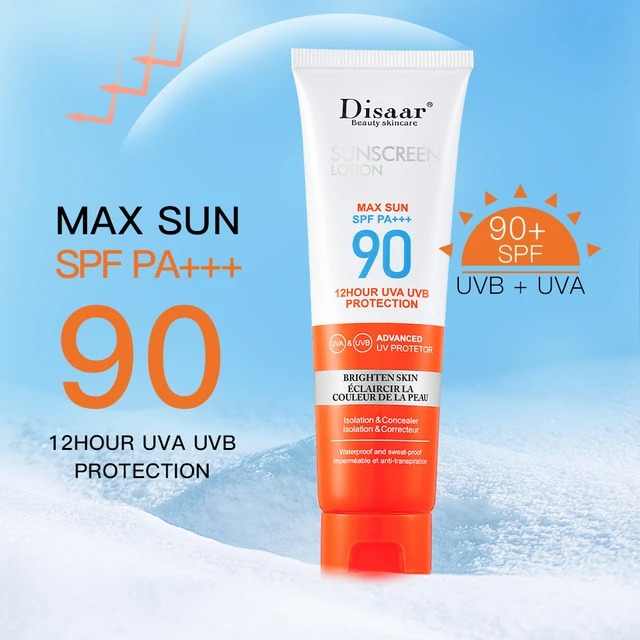 Disaar Sunscreen Lotion Max Sun 90+ SPF Pa+++ UVB+UVA - 50gm