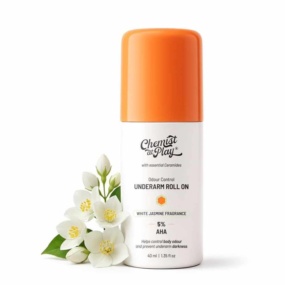 Chemist at Play UnderArm Roll-On with 5% White Jasmine Fragrance Alcohol Free-40ml