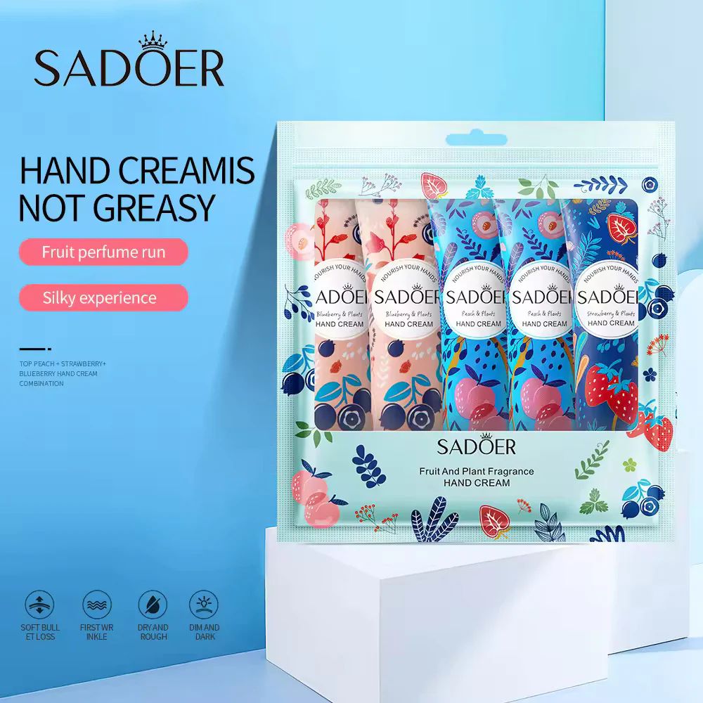 SADOER Fruit and plant fragrance Hand cream- 5 pcs set (B)