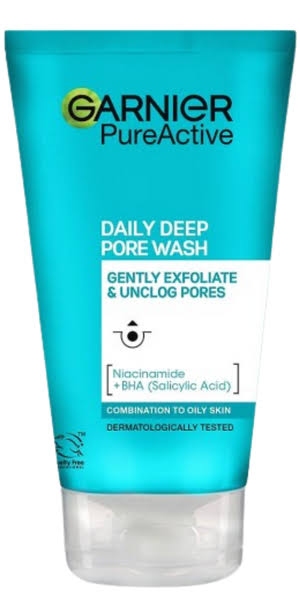 Garnier Pure Active Daily Deep Pore Wash Oily to Combination Skin 150ml